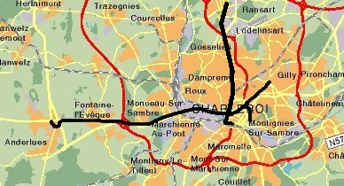 network around charleroi