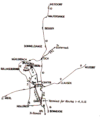 tram netwerk Luxemburg